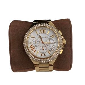 Gold rhinestone Michael Kors watch